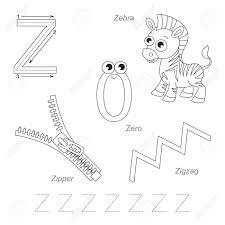 Educational printables with our letter z worksheets for prek, preschool & kindergarten! Tracing Worksheet For Children Full English Alphabet From A To Z Pictures For Letter Z The Colorless Version Royalty Free Cliparts Vectors And Stock Illustration Image 52840748