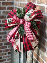 Wreath Bow Lantern Bow Christmas Wreath Bow Lantern Topper Etsy Christmas Wreath Bows Christmas Ribbon Crafts Christmas Bows Diy