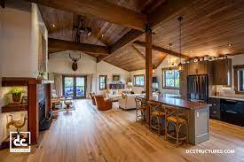 The roof is supported by the poles which make up the outside barrier of the barn. Barn Home Kits Dc Structures