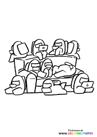 We provide coloring pages, coloring books, coloring games, paintings, coloring pages instructions at here. Among Us Players On Sofa Coloring Pages For Kids