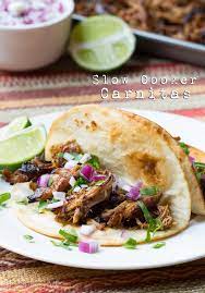 Slow Cooker Carnitas Recipe Carnitas Tacos Mexican Slowcooker Crockpot Slow Cooker Carnitas Recipes Food