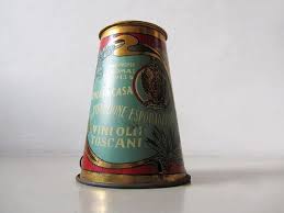Vintage Italian Wine And Olive Oil Carboy Tin Cap Etsy Italian Wine Vintage Italian Produce Wine