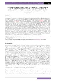 Check out all listings for corporate finance executive jobs! Pdf The Relationship Between Corporate Governance And Corporate Social Responsibility Disclosure A Case Of High Malaysian Sustainability Companies And Global Sustainability Companies