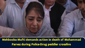 Mehbooba Mufti demands action in death of Mohammad Parvez during  Police-Drug peddler crossfire