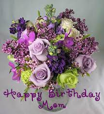 Choose from a wide selection of beautiful fresh floral arrangements for your mother's birthday gift. Happy Birthday Mom Flowers Purple Bouquet Mom Birthday Purple Wedding Bouquets Lilac Wedding Flowers Wedding Flower Arrangements Purple