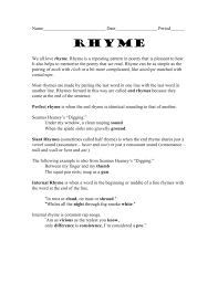 Rap and poetry are actually the same thing. Name Date Period