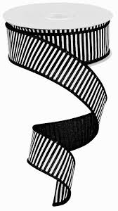Black And White Striped Ribbon Bulk 1 5 Quot Black Horizontal Stripe Canvas Ribbon Wired Ribbon 10 Yards Rg178002 Horizontal Stripes Striped Canvas Striped Ribbon