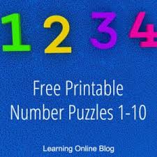The printable math crosswords number puzzles are used by students to practice and review math skills learned in school. Number 1 10 Free Printable Puzzles Free Homeschool Deals C