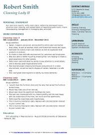 Maybe you would like to learn more about one of these? Cleaning Lady Resume Samples Qwikresume