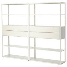 Fjalkinge Shelving Unit With Drawers White Ikea Ikea Shelving Unit Shelving Unit Shelving