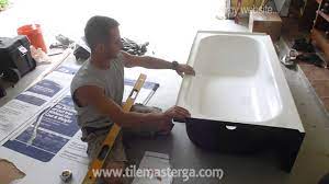Set the tub in place and level it. Part 1 How To Install New Tub Level It Connect Drain And Overflow Plumbing Diy Atlanta Ga Youtube