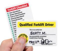 Forklift (f) driver licence endorsement, to drive a forklift on public roads. Forklift Certification Cards Forklift Driver Wallet Cards