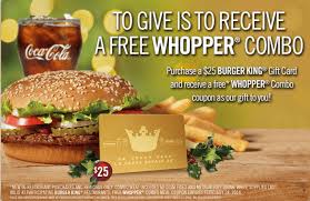 Check spelling or type a new query. Burger King Offers Free Whopper Combo Coupon When You Purchase A 25 Gift Card Canadian Freebies Coupons Deals Bargains Flyers Contests Canada