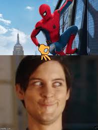 Image Tagged In Memes Tobey Maguire Tom Holland Spiderman Spiderman Homecoming Spiderman Far From Home Imgflip