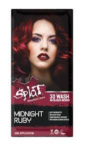 From vibrant permanent colours, to instant spray on colour. Splat Midnight Ruby Hair Dye Semi Permanent Red Color Walmart Com Walmart Com