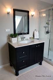 It's one room challenge time again! Stylowe Szafki Lazienkowe Z Szafek Kuchennych Ikea Ikea Faktum Cabinets Made Into Van Ikea Bathroom Vanity Bathroom Makeover Ikea Kitchen Cabinets