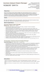 Business Analyst Project Manager Resume Samples Qwikresume