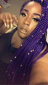 Black And Blue Braids On Dark Skin Striking 25 Purple Braids On Dark Skin New Natural Hairstyles Purple Box Braids Purple Braids Box Braids Hairstyles