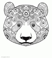 Free printable panda bear coloring pages. Bear Face Adult Coloring Page Coloring Pages Printable Com