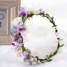 Bride Wedding Flower Headband Wreath Headpiece Garland Crown Accessories Hair Fash Flower Girl Hair Accessories Flower Hair Accessories Flower Crown Hairstyle