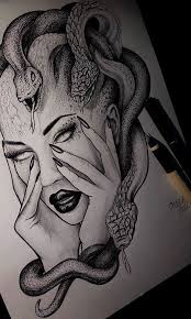 Medusa Zeichnung Illustration Tattoo Idee Jelenalazictattoo Jelenalazicart M Idee Medusa Drawing Medusa Tattoo Design Medusa Tattoo