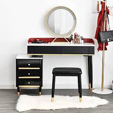 Maybe you would like to learn more about one of these? Totovy Nordic Light Luxury Dressing Table Bedroom Ins Simple Modern Small Apartment Net Red Drawer Desk Fem Small Apartments Vanity Table Set Desk With Drawers