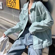 Soft Grunge Aesthetic Corduroy Jacket Mint In 2020 Retro Outfits Fashion Inspo Outfits Aesthetic Clothes