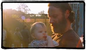 Rick Judith the distance the walking dead