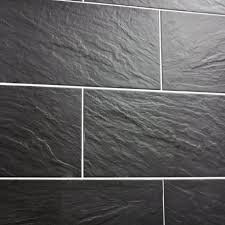 Nain Black Slate Effect Tiles 30 X 60 Cm Slate Effect Tiles Tile Floor Porcelain Tile Bathroom