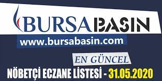 Bursa ve ilçelerindeki nöbetçi eczaneler.gunduz gece açık nöbetçi eczaneler. Bursa Nobetci Eczaneleri 31 05 2020 Pazar