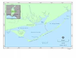 Map Of Apalachicola Bay Identifying Regional Geographic