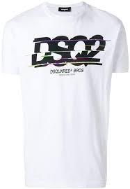 Dsquared2 Dsq2 Logo Print T Shirt Farfetch Shirts White Tshirt Men Printed Shirts