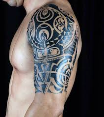 Top 71 Quarter Sleeve Tattoo Ideas 2021 Inspiration Guide Quarter Sleeve Tattoos Tribal Shoulder Tattoos Cool Half Sleeve Tattoos