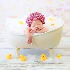 If your baby seems frightened of bathing and cries, try bathing together. Baby Furniture For Sale Infant Baby Bathtub Bathrobe Newborn Photography Props Newborn Baby Photography Newborn Photography Props Infant Photography Props