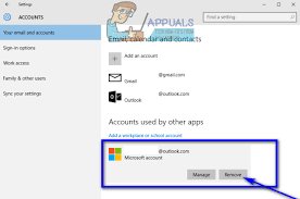 Right click on the stat button and select the control panel. How To Remove A Microsoft Account From Windows 10 Appuals Com