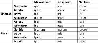 Res ipsa se aperuit nep. Ipse Ipsa Ipsum Formen Verwendung