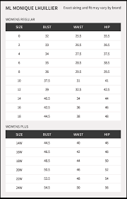 11 Right Monique Lhuillier Bridesmaids Size Chart