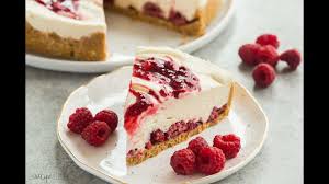 Beat in sour cream and vanilla. No Bake White Chocolate Raspberry Cheesecake Recipe Video