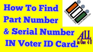Part Number Of Electoral Roll In Voter Id Serial Number In Voter Id Card Polling Station Youtube