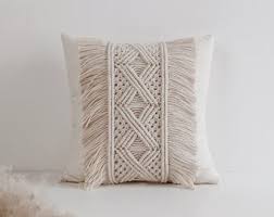 Modern Macrame Etsy In 2020 Modern Macrame Macrame Design Handcrafted Pillows