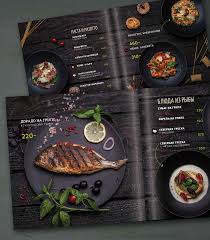 Photo Design For Restaurant Menu In Italic Style Print Menu Food Photo Idea And Food Style Cafe Menu Design Restaurant Menu Design Seafood Menu