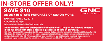 Gnc 10 Off 20 Printable Coupon Printable Coupons Gnc Coupons