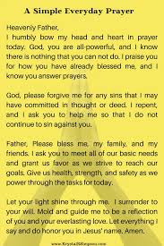 A Simple Everyday Prayer In 2020 Everyday Prayers Good Morning Prayer Inspirational Prayers