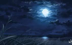 Anime Background Anime Scenery Wallpaper Moon Painting