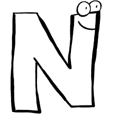 Happy birthday oder herzlich willkommen). Kostenlose Malvorlage Buchstaben Lernen Buchstabe N Zum Ausmalen