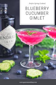 Blueberry Cucumber Gimlet Recipe Gin Cucumbers Blueberries Lime Juice And Simple Syrup Mint From Th Gimlet Recipe Cocktail Recipes Easy Gimlet Recipe Gin