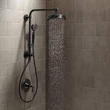Kohler Artifacts Hydrorail Custom Shower System 2bz Oil Rubbed Bronze Artifacts Hydrorail Shower Package With Single Function Shower Head And Single Function Custom Shower Shower Heads Shower Fixtures