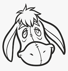 He is physically one of the stronger animals and is often treated as a pack animal whenever a plot calls for one. Clip Art Eeyore Black And White Eor Winnie The Pooh Drawing Hd Png Download Kindpng