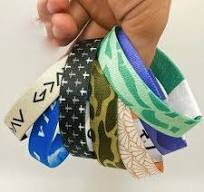 공장 맞춤형 RFID 패브릭 팔찌 NFC 일일 성경 구절을위한 탄성 팔찌