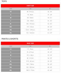 Sizing Information Rugby Factory Shop